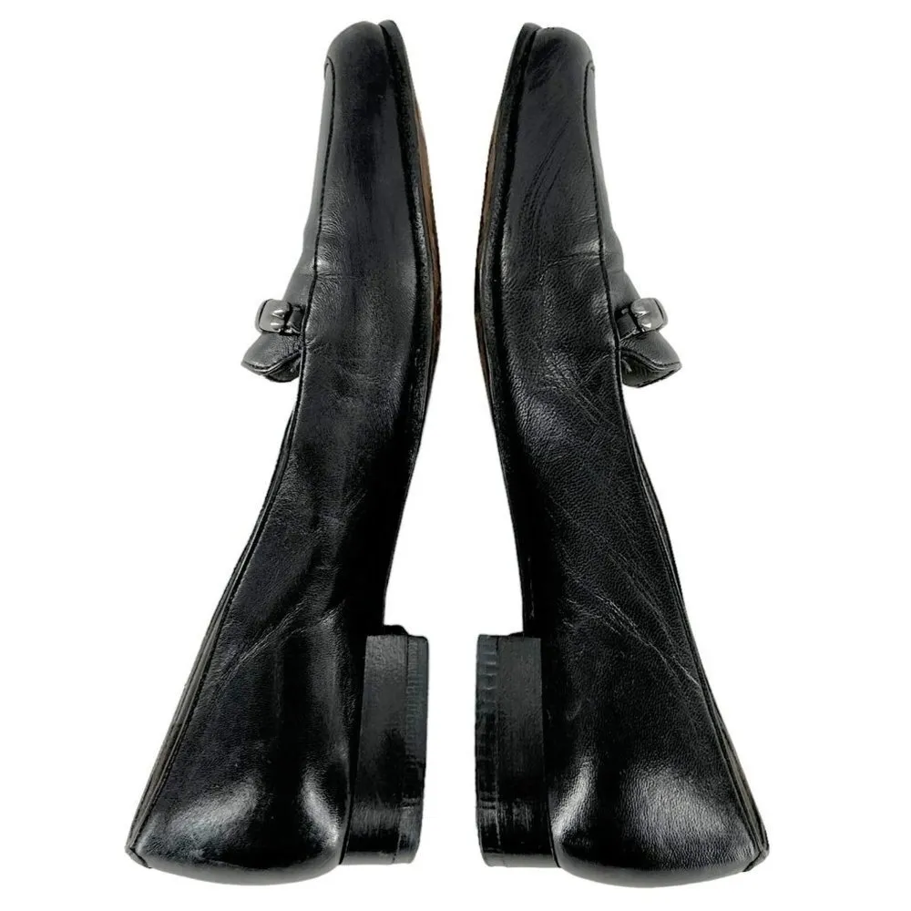 BALLY Talbala Black Leather Low Heel Loafers Size 4.5 M Shoes Career Office - Image 5