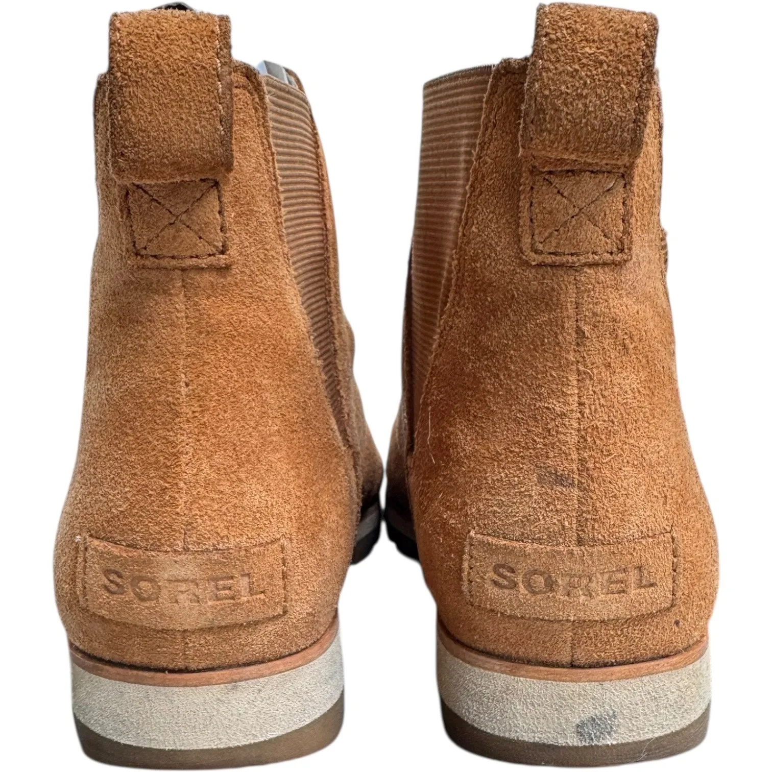 Sorel Harlow Chelsea Boots Camel Brown Suede Waterproof fall winter Women’s 8 - Image 9