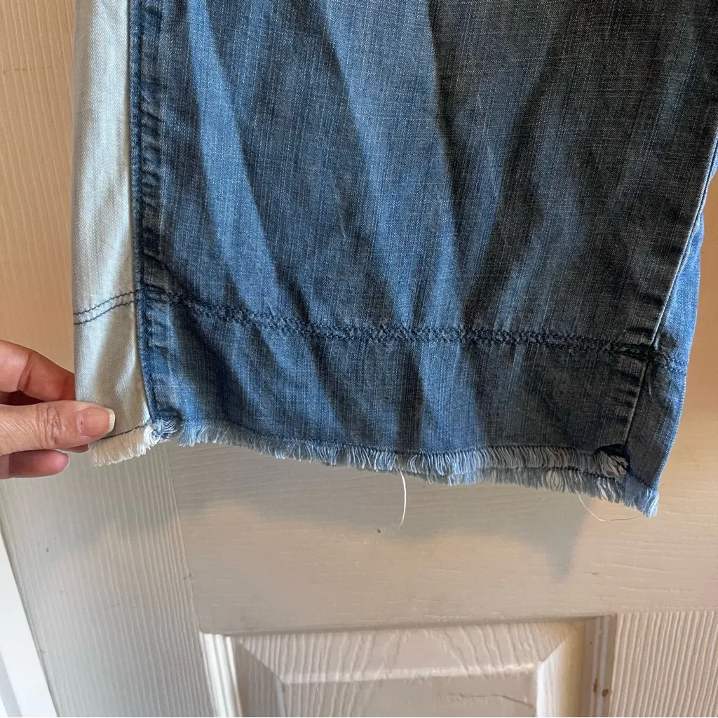 Cloth & Stone Light Blue Denim Pants XS Cotton Flowy Boho Wide Leg - Image 7