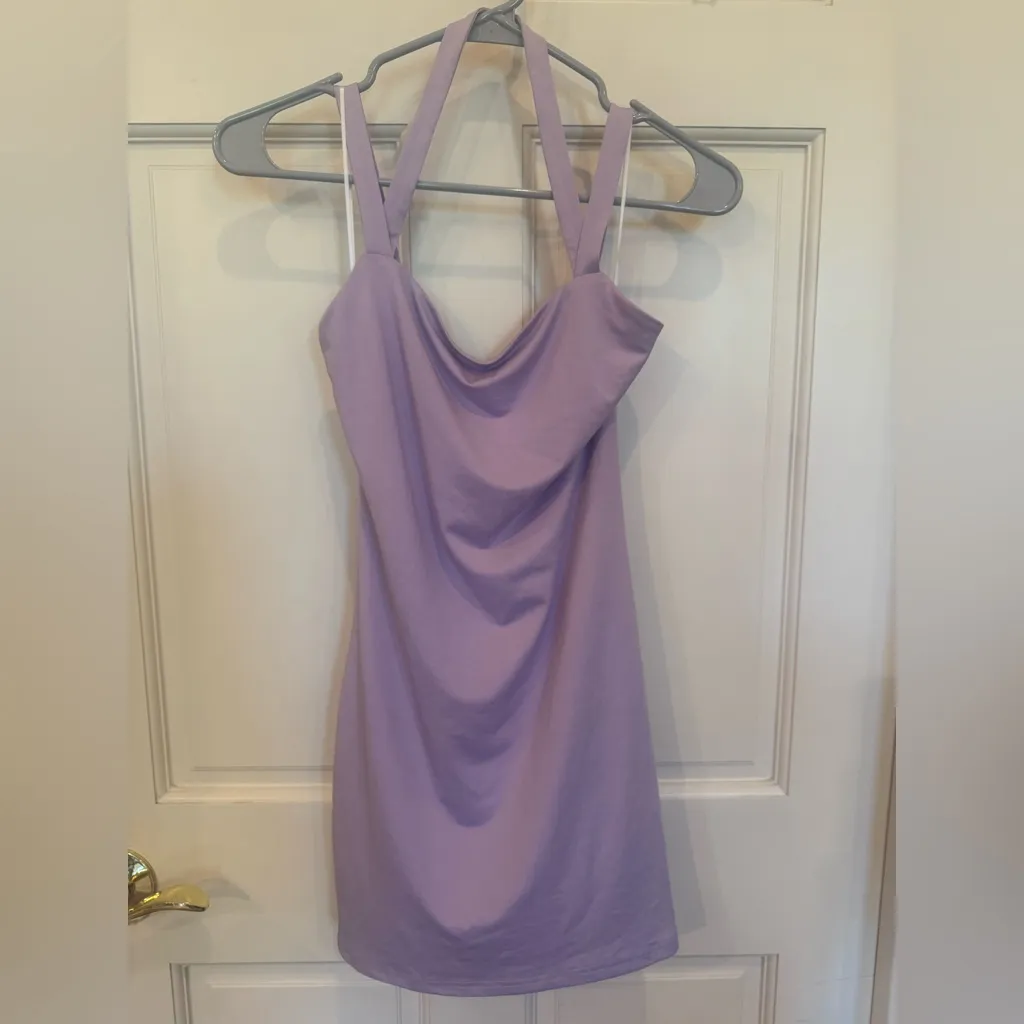 Lavender 3 strap mini Dress by Revolve - Image 3