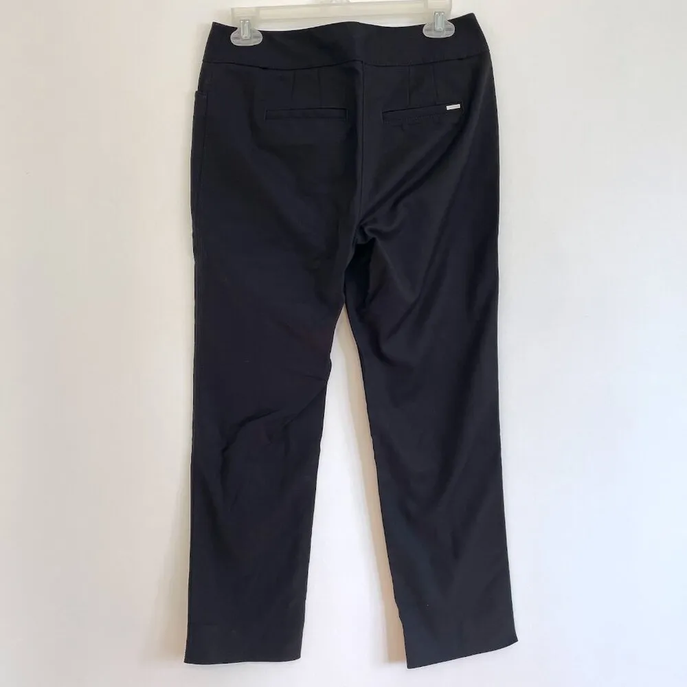 WHITE HOUSE BLACK MARKET WHBM Slim Ankle Pants Solid Black Cropped Dress Pants 4 - Image 13