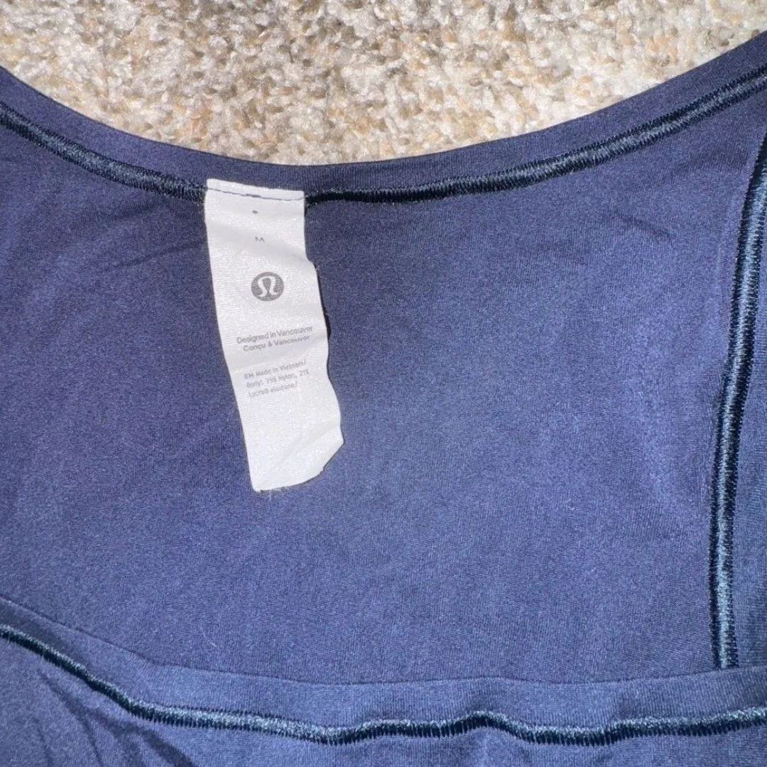 Lululemon Athletica Navy square neck Bodysuit - Image 2