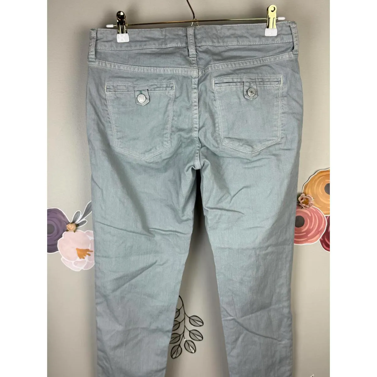 Daughters of the Liberation from Anthropologie Gray Blue Moto Jeans - Image 7