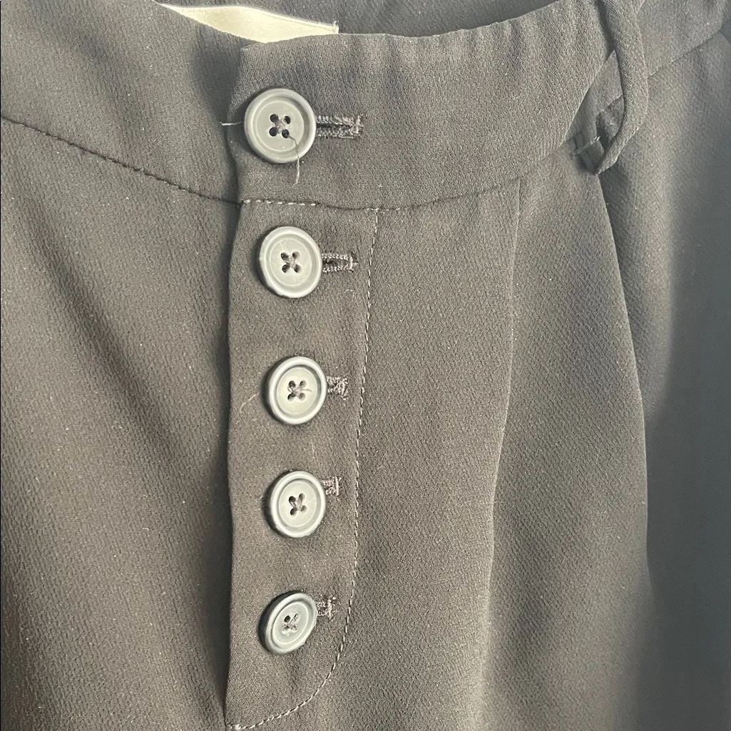 Anthropologie Essential Black Button-Up DressPants V cut on back slip pockets - Image 3