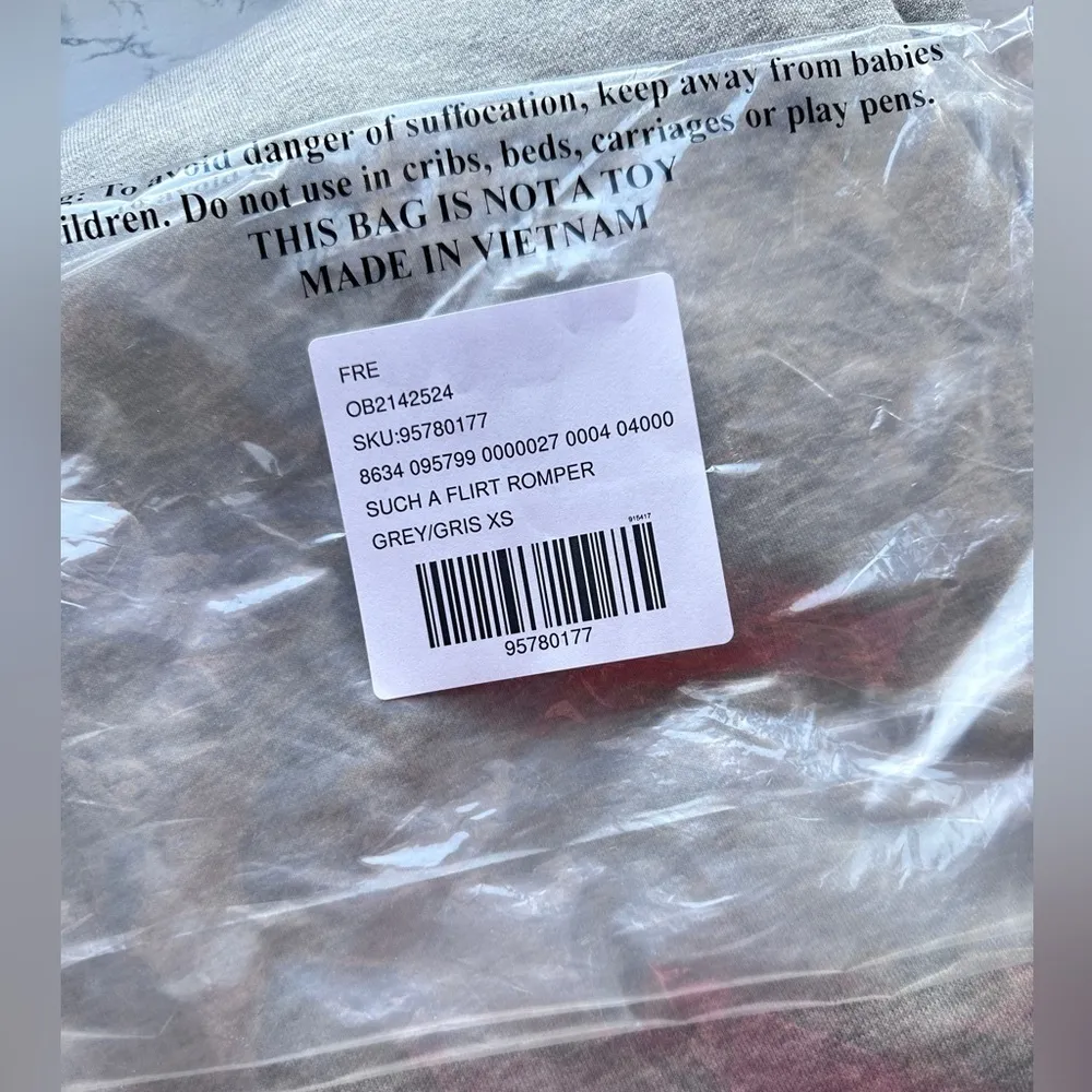 #34 NWOT  Free People Such A Flirt Romper in Heather Grey - Image 10