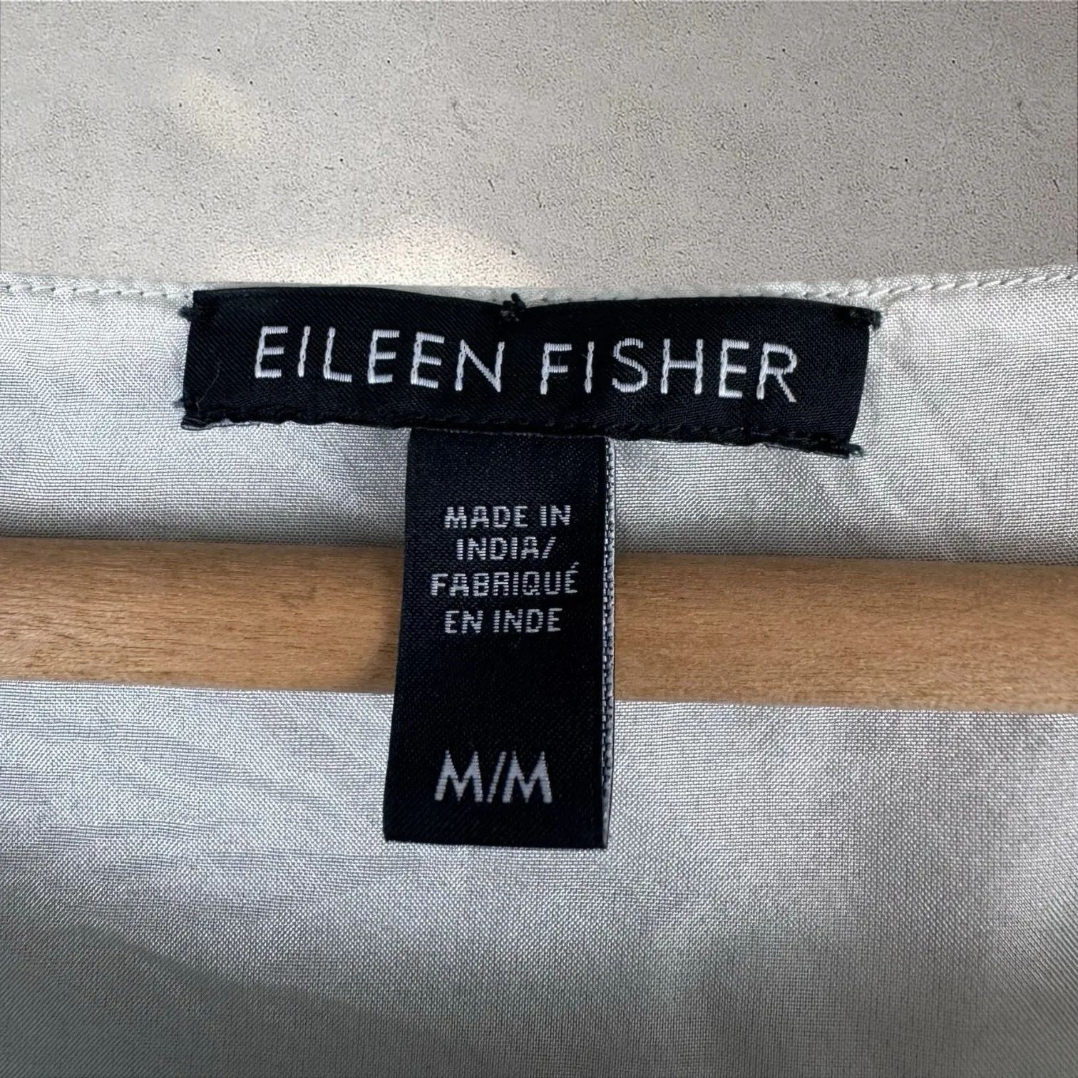 Eileen Fisher 100% Silk Bateau Neck Short-Sleeve Shift Dress Size‎ Medium - Image 4