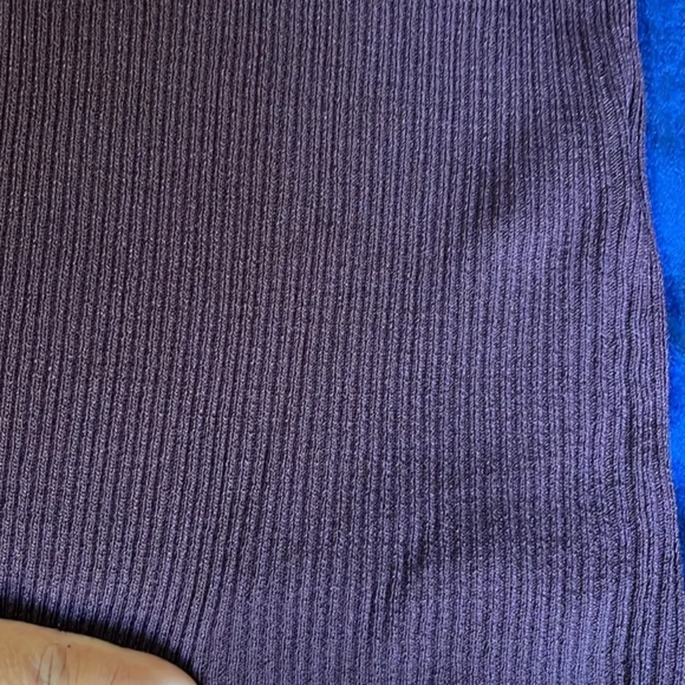 Women's Zara Knit Purple Ribbed Sleeveless Turtleneck Pullover Blouse Size Small - Image 2