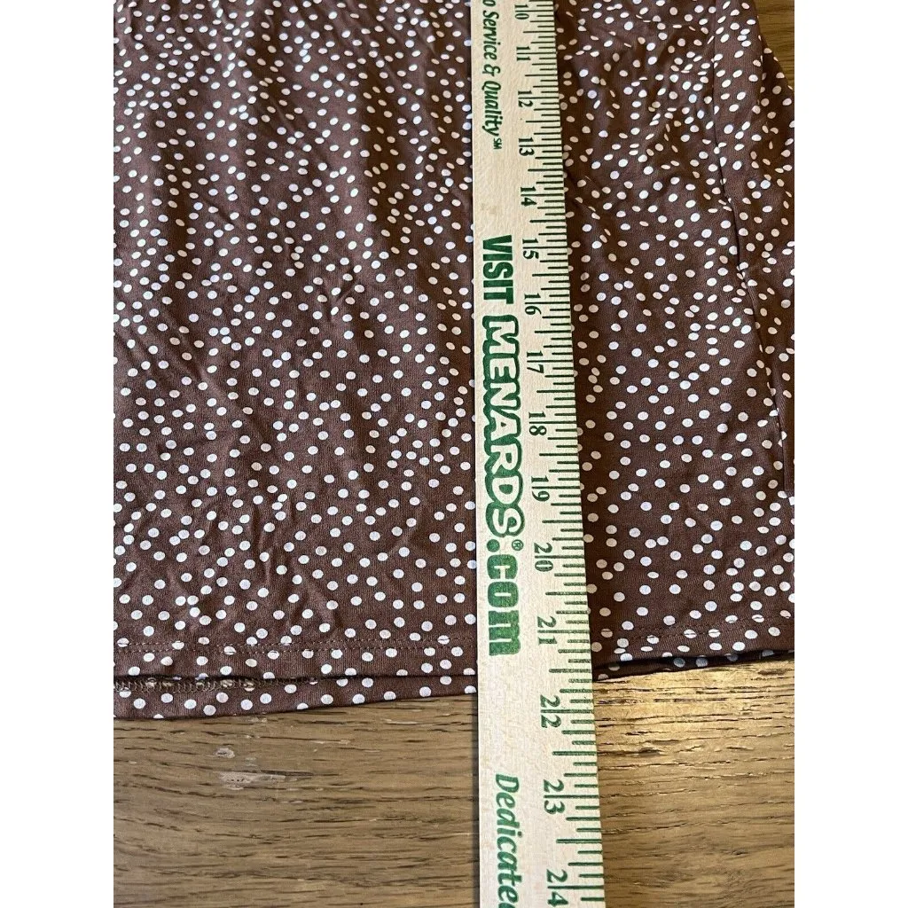 Womens J Jill‎ Wearever Collection Polka Dot Top 3/4 Sleeve Brown Size Medium P - Image 4