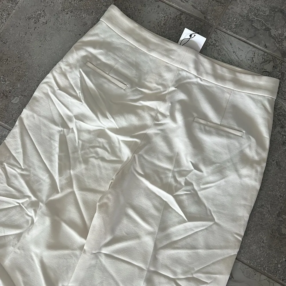 ZARA High-Waisted Wide Leg Pants, Cream White Size XL New w/Tag $89.90 - Image 7