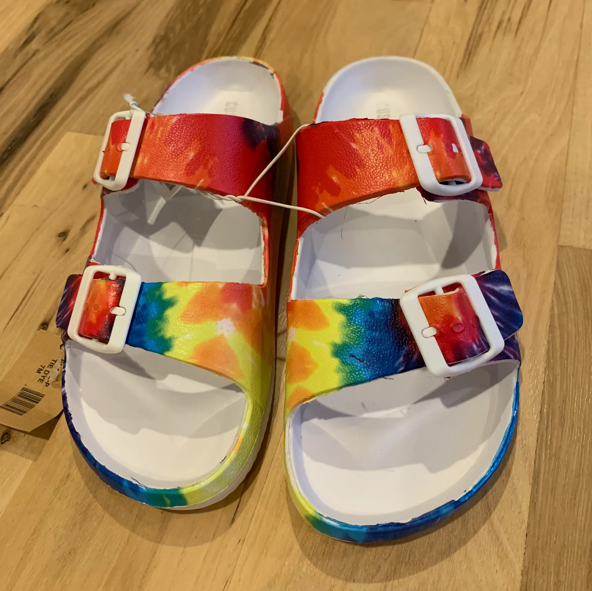 Tie Dye Slides Beach Pool Sandals NWT 7 - Image 4