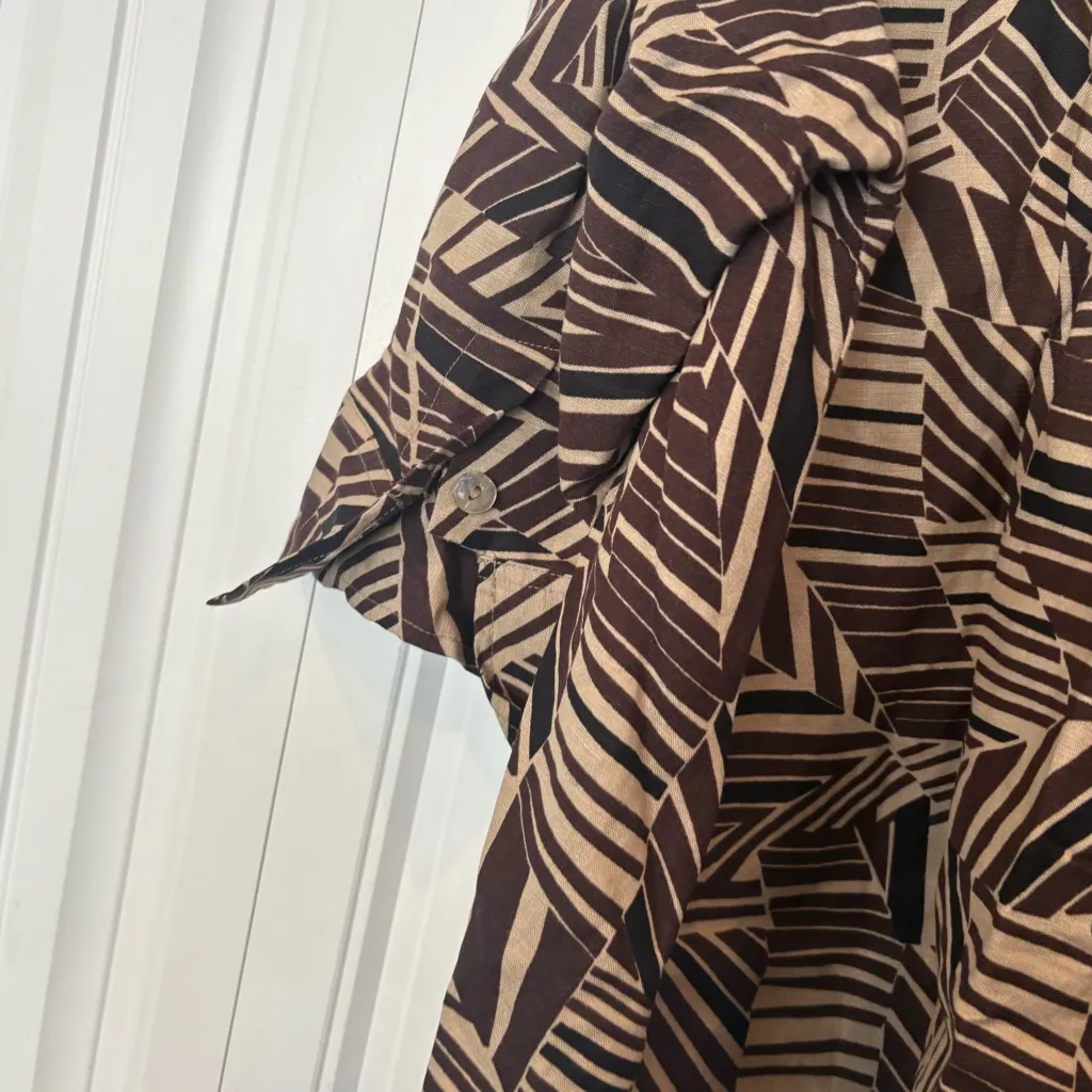 East 5th Brown Button‎ Down Shirt Size 2X - Image 4