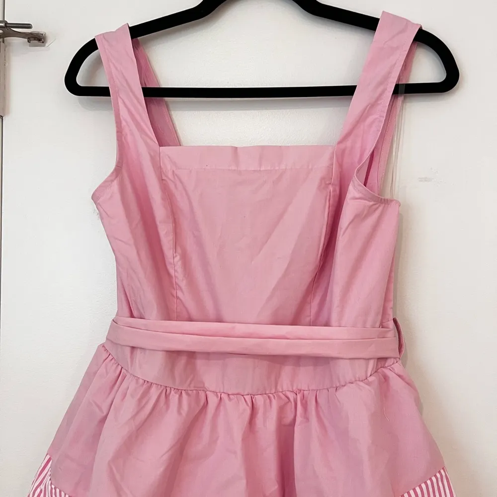NEW Pink Tiered Midi Dress Size L - Image 3