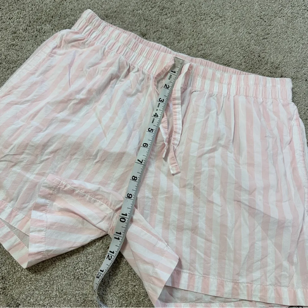 Papinelle Women’s Cotton Stripe Shirting Longsleeve Boxer PJ Set in Pink White S - Image 10