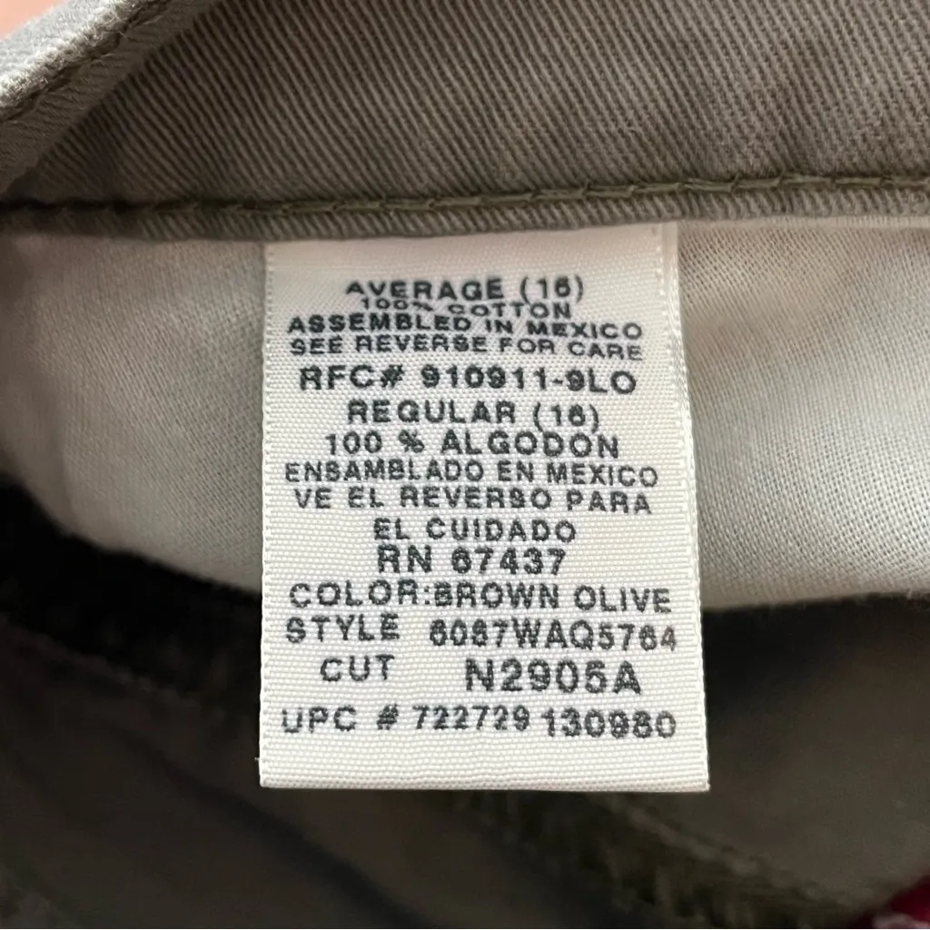 Faded Glory Authentic Jeans Straight Leg 5-Pocket Brown Olive 16 - Image 5