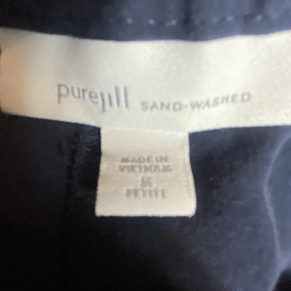 J. Jill Pure Pants Medium Sand Washed Blue Soft Woven Tapered Rayon Modal Casual - Image 10