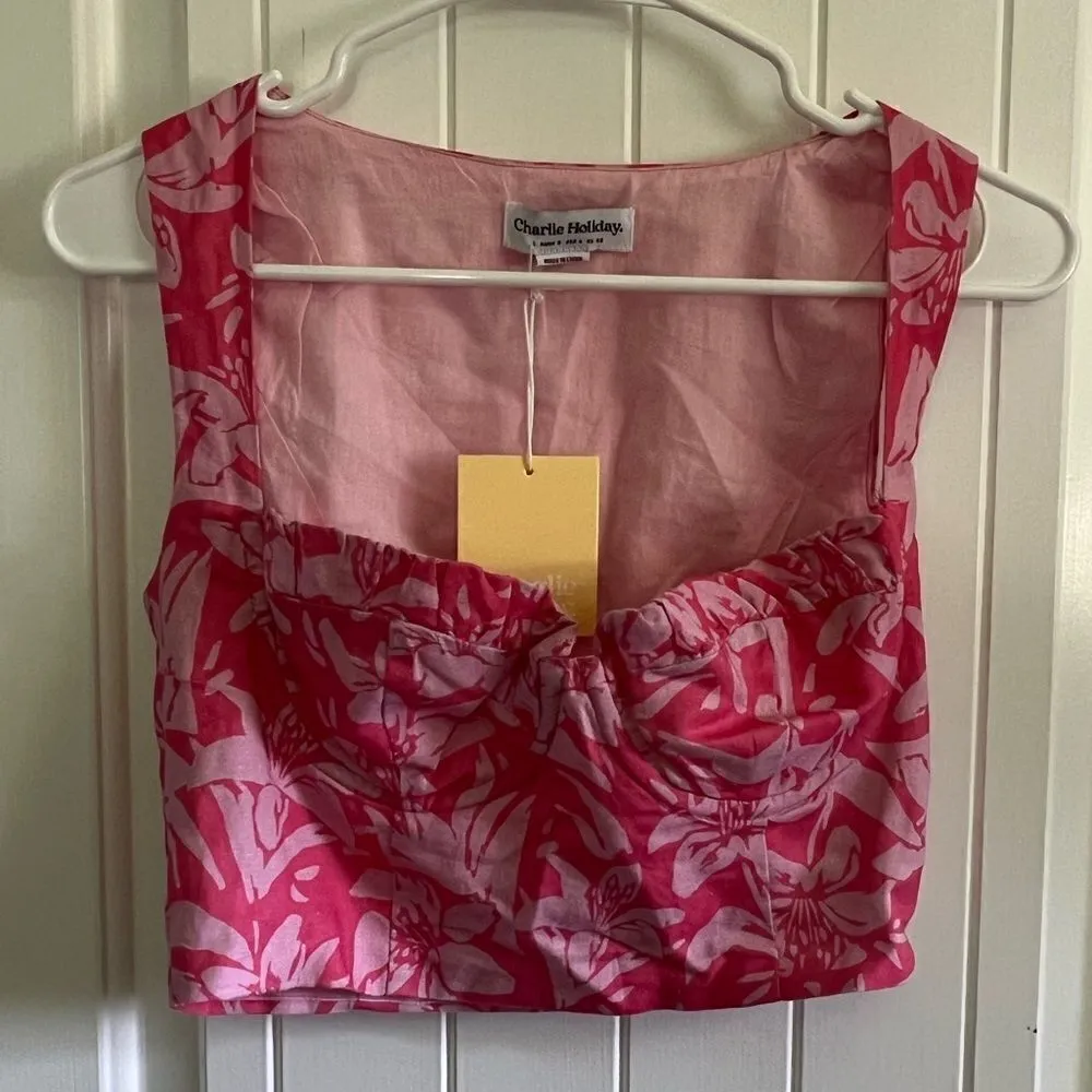 Charlie Holiday Hibiscus Top NWT - Image 7