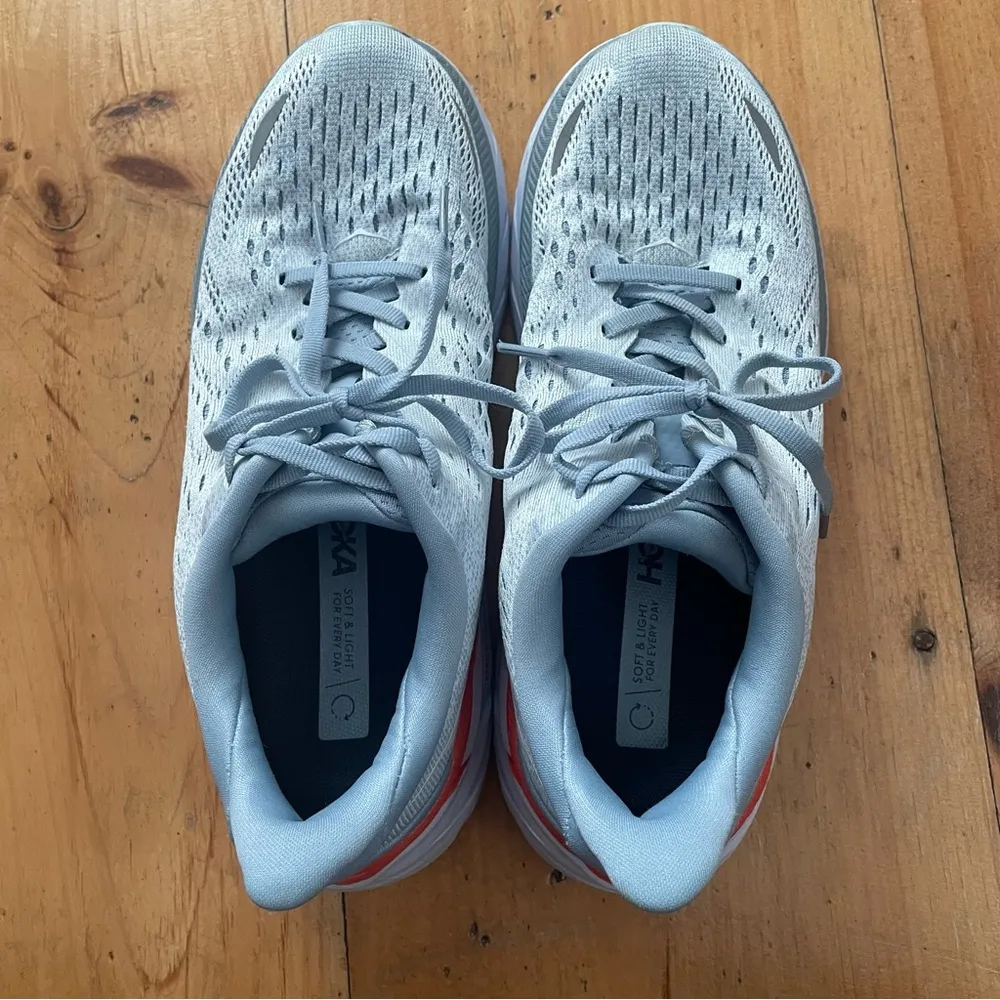 Hoka One One Clifton 8 Running Shoes, Blue Fog, Women's 7.5 B - Image 2