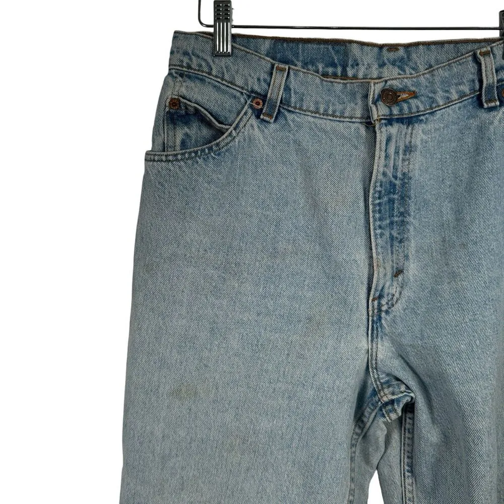 Levis 950 Relaxed Fit Tapered Leg Light Wash Orange Tab Vintage Jeans Womens 14 - Image 2