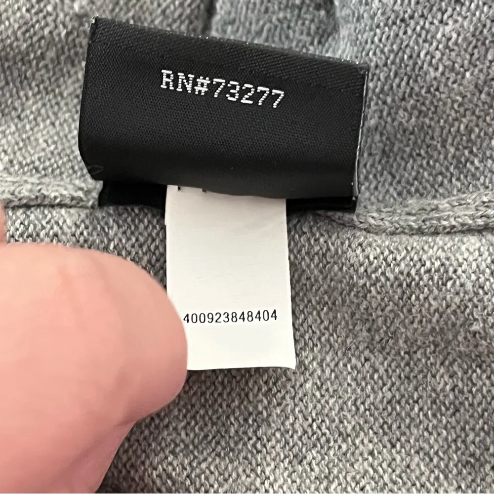 Rock & Republic Distressed Open Knit Cropped Pullover Sweater Gray XS - Image 6