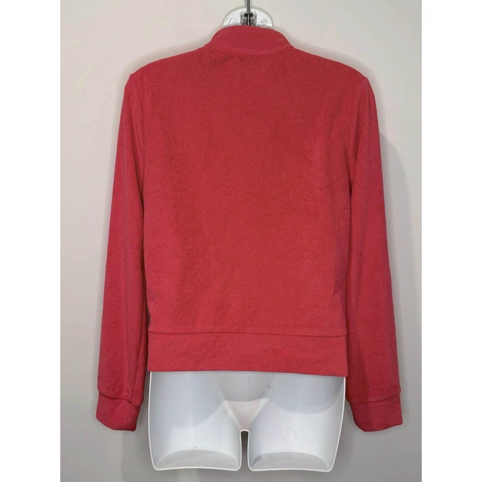 JUICY by Juicy Couture Hot Pink Terry Cloth Track Jacket Y2K Size M Medium EUC!! - Image 3