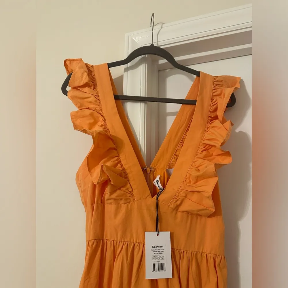 Showpo Lenova Midi Dress Ruffle Shoulder Tiered Dress - Image 5