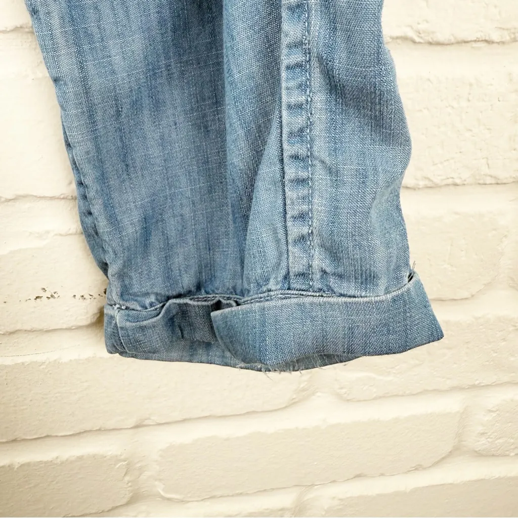 Vineyard Vines Lightweight Jean Pull On Pants elastic waist Chambray joggers L - Image 4