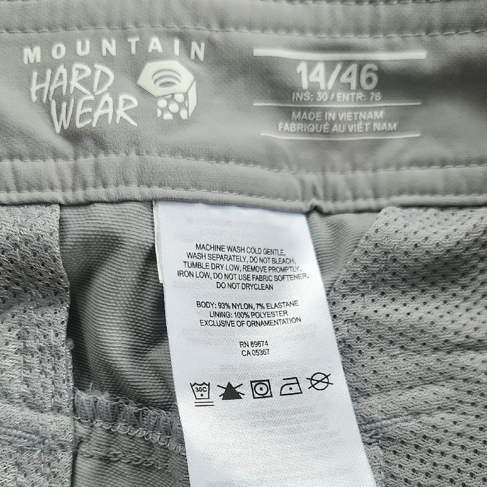 Mountain Hardwear Convertible Lightweight Hiking Pants Gray 14/46 - Image 2