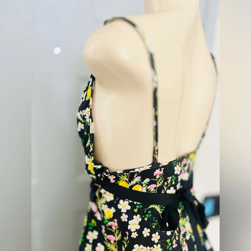 Cynthia Rowley Capri Dress -Black floral size 8 New - Image 9