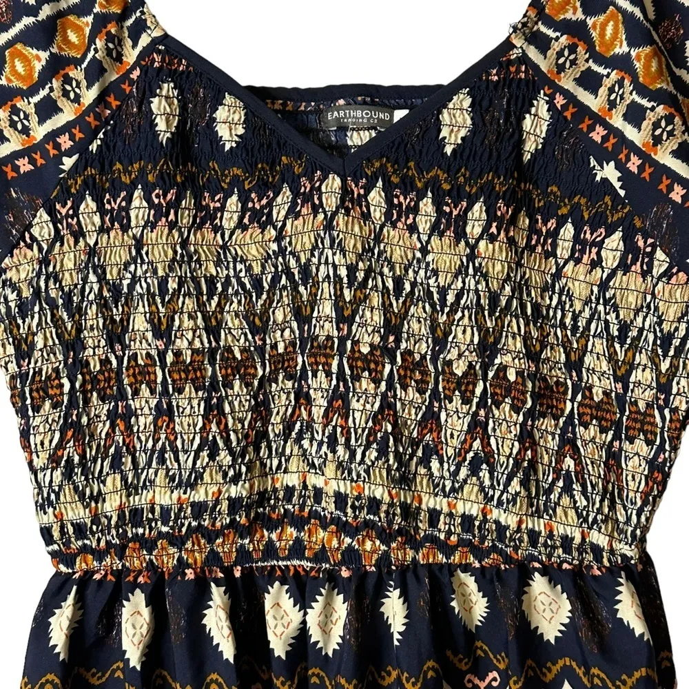 Earthbound Trading Company polyester mini dress size large‎ made in India - Image 3