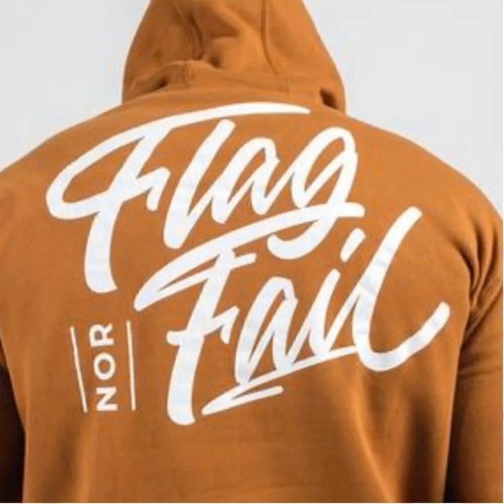 Flag Nor Fail NWT Pullover Fleece 'Base Hoodie' in 'Copper' Brown Size Small Tan - Image 4