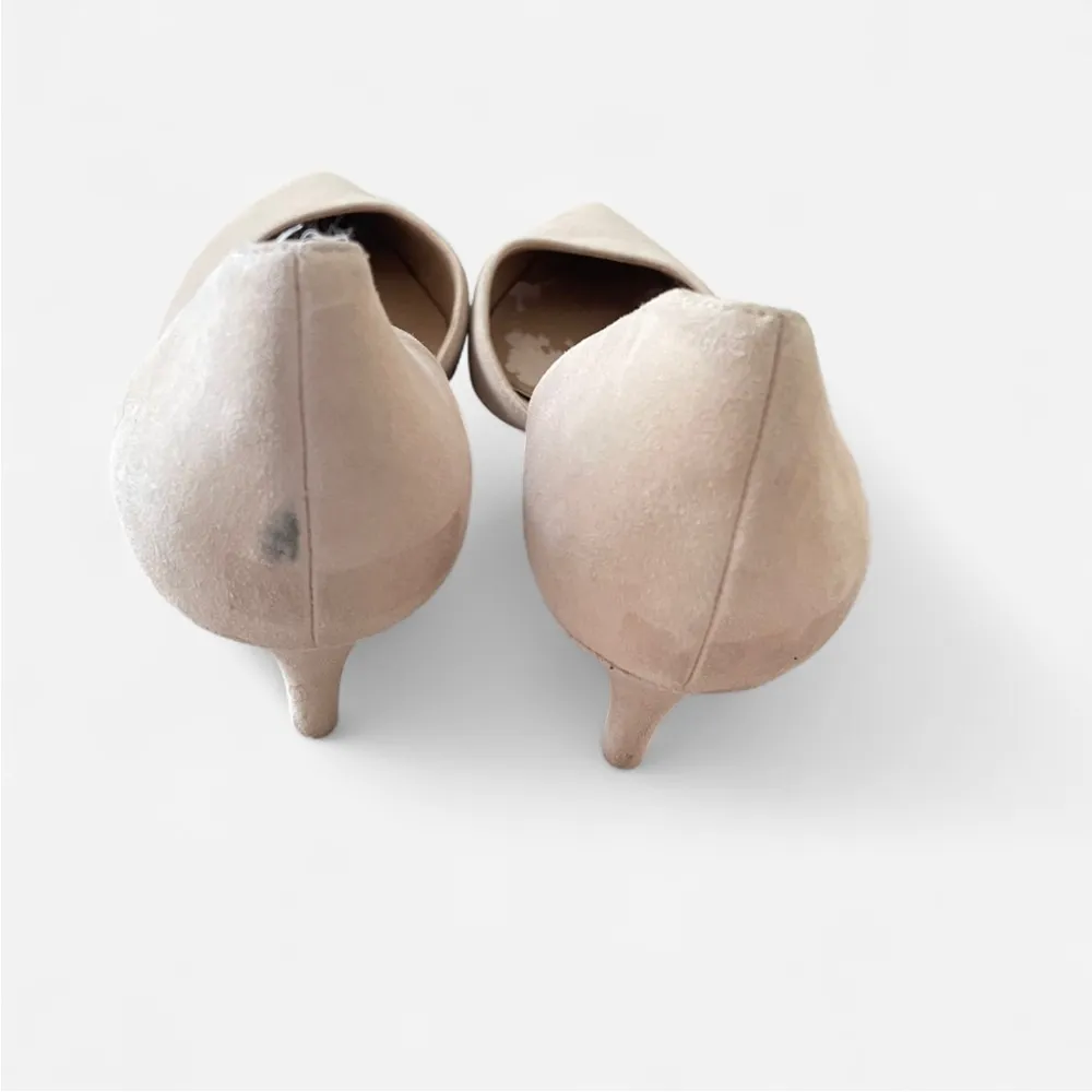 Linea Paolo D’Orsay Pointed Toe Heeled Pumps in Nude Beige Size 9M Tan - Image 8