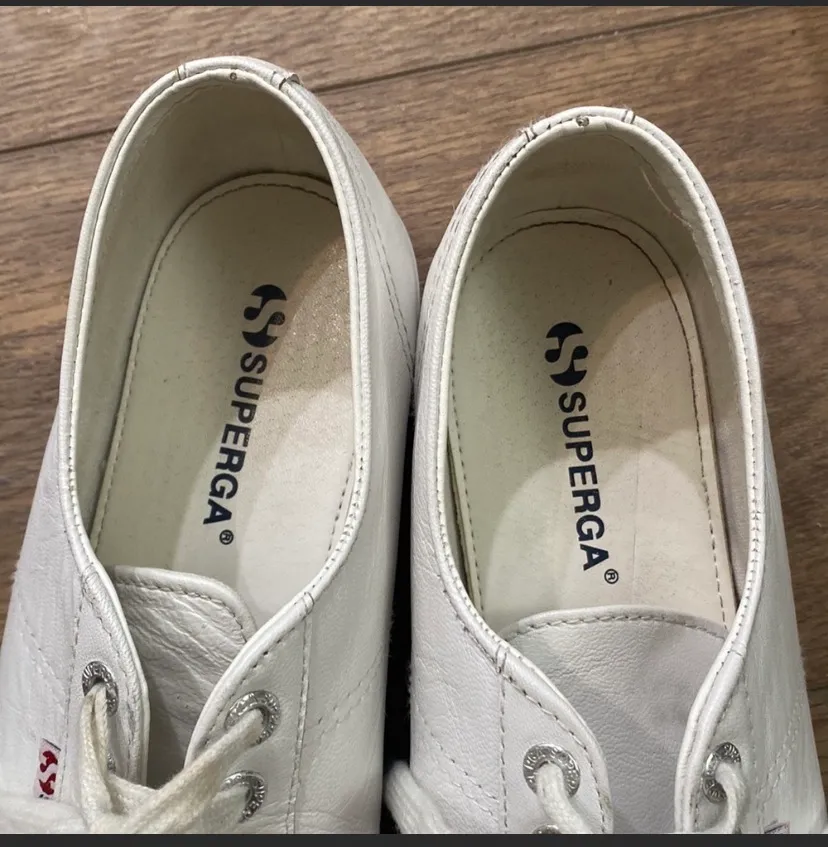 Superga 2790 Nappa White Leather Platform Sneakers - Image 10