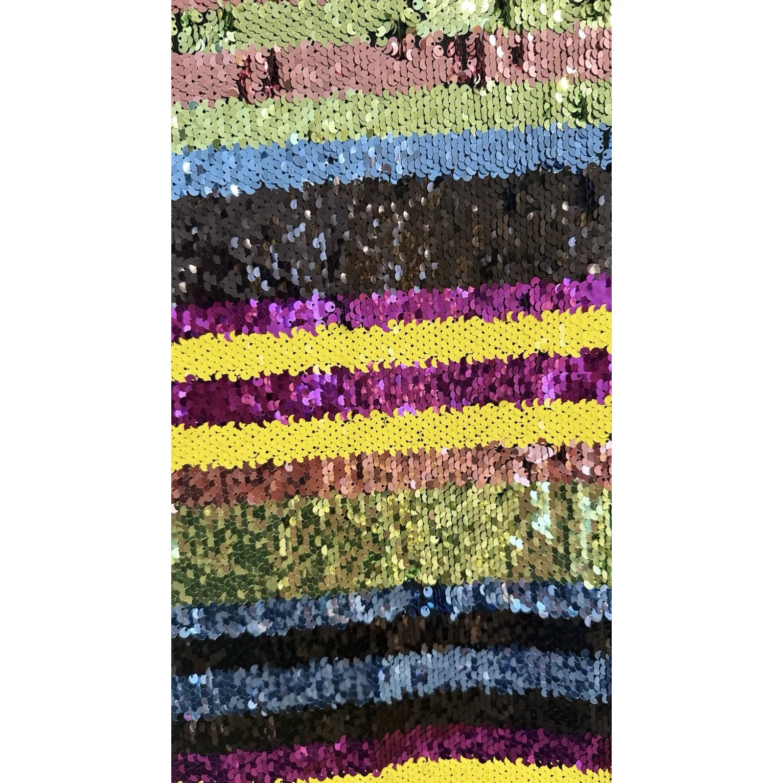 NWT Club London Neon Striped Sequins High Neck Long Sleeved Dress Size US 2 2454 Blue - Image 4