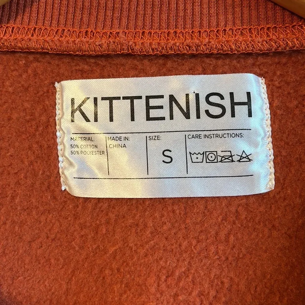 Kittenish Baddest Witch on the Block Orange Soft Cozy Pullover Sweatshirt - Image 2