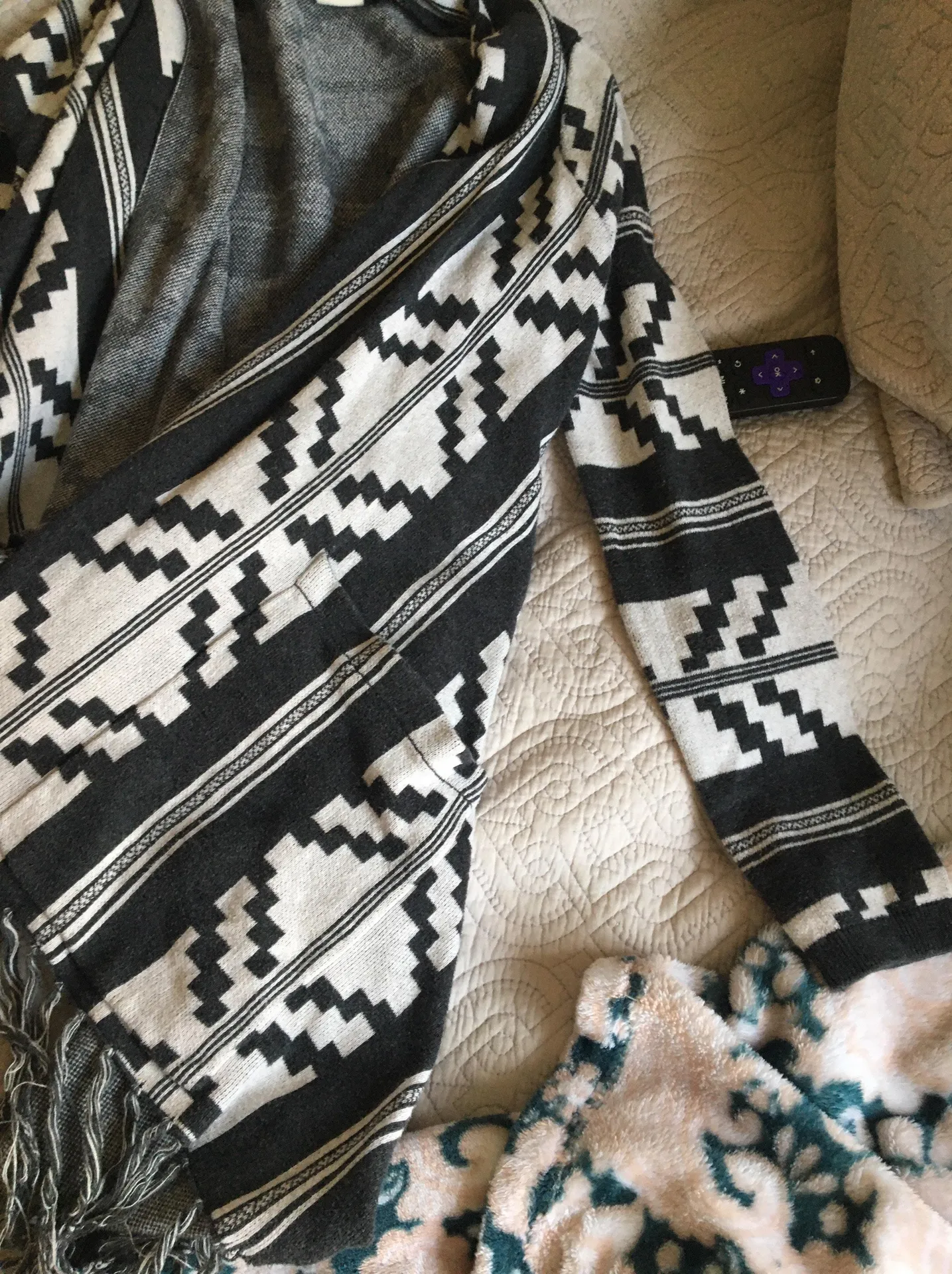 Billabong Duster Cardigan Aztec Boho - Image 3