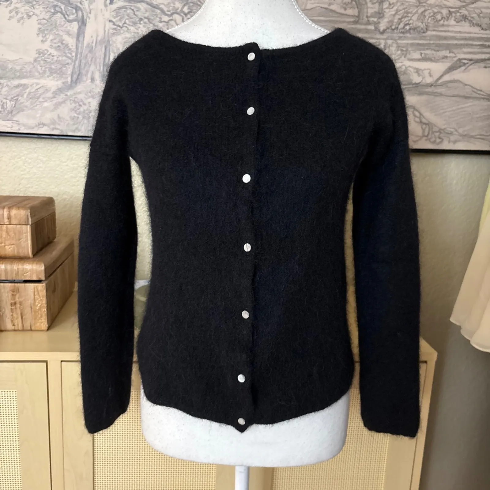 SEZANE Gaspard Cardigan Mohair Alpaca Blend Size Small - Image 3