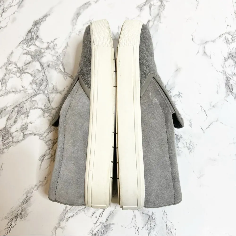 Vince Banler flannel and suede slip on sneaker gray Sz 8 - Image 3