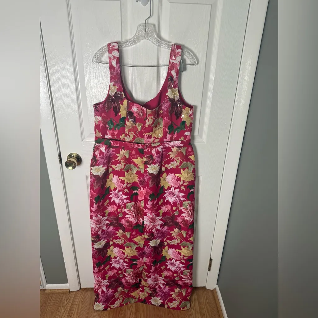 Sachin + Babi Lana Gown in Deep Pink Dahlia 14 - Image 7