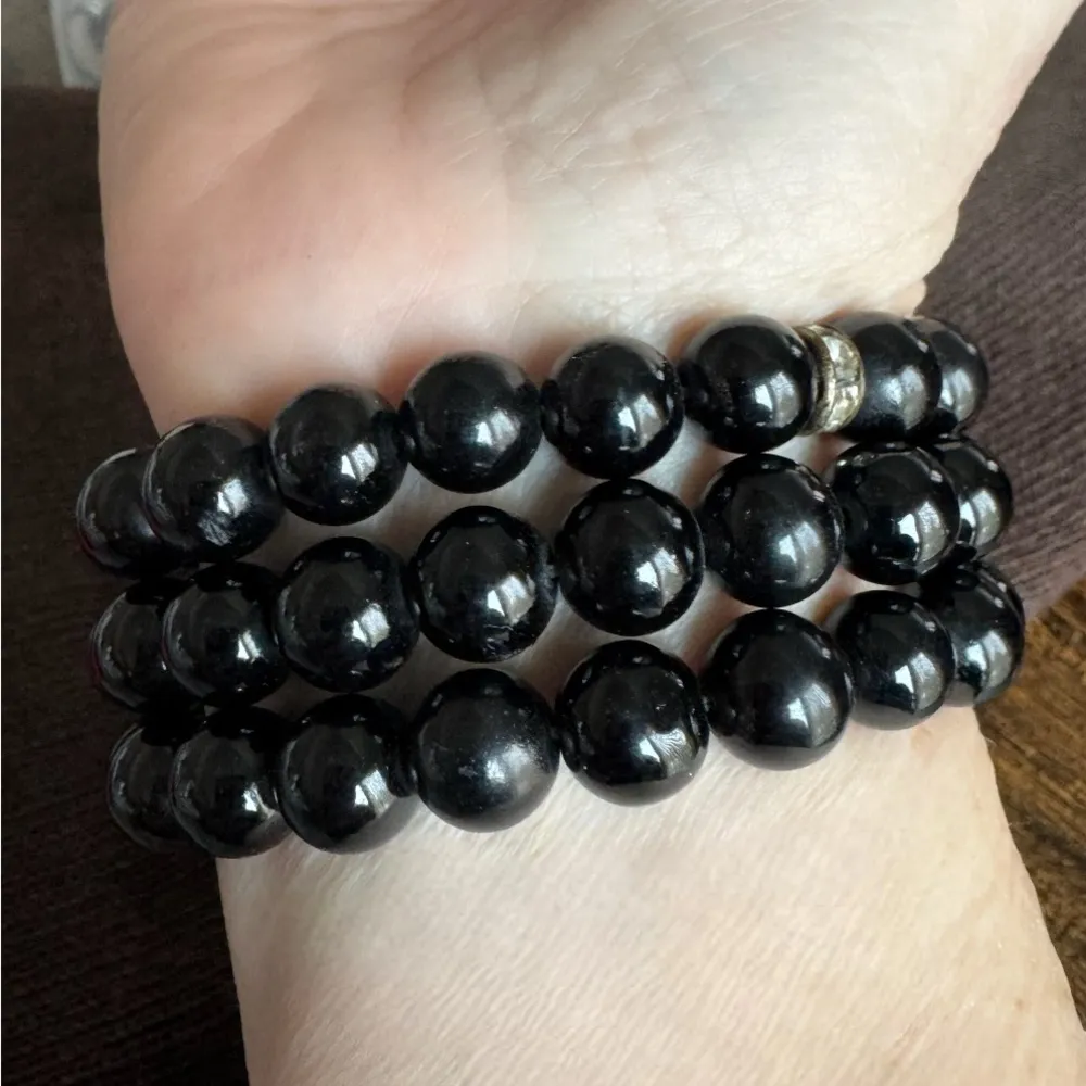 3 Strand Beaded Bracelet With Rhinestones - Image 3