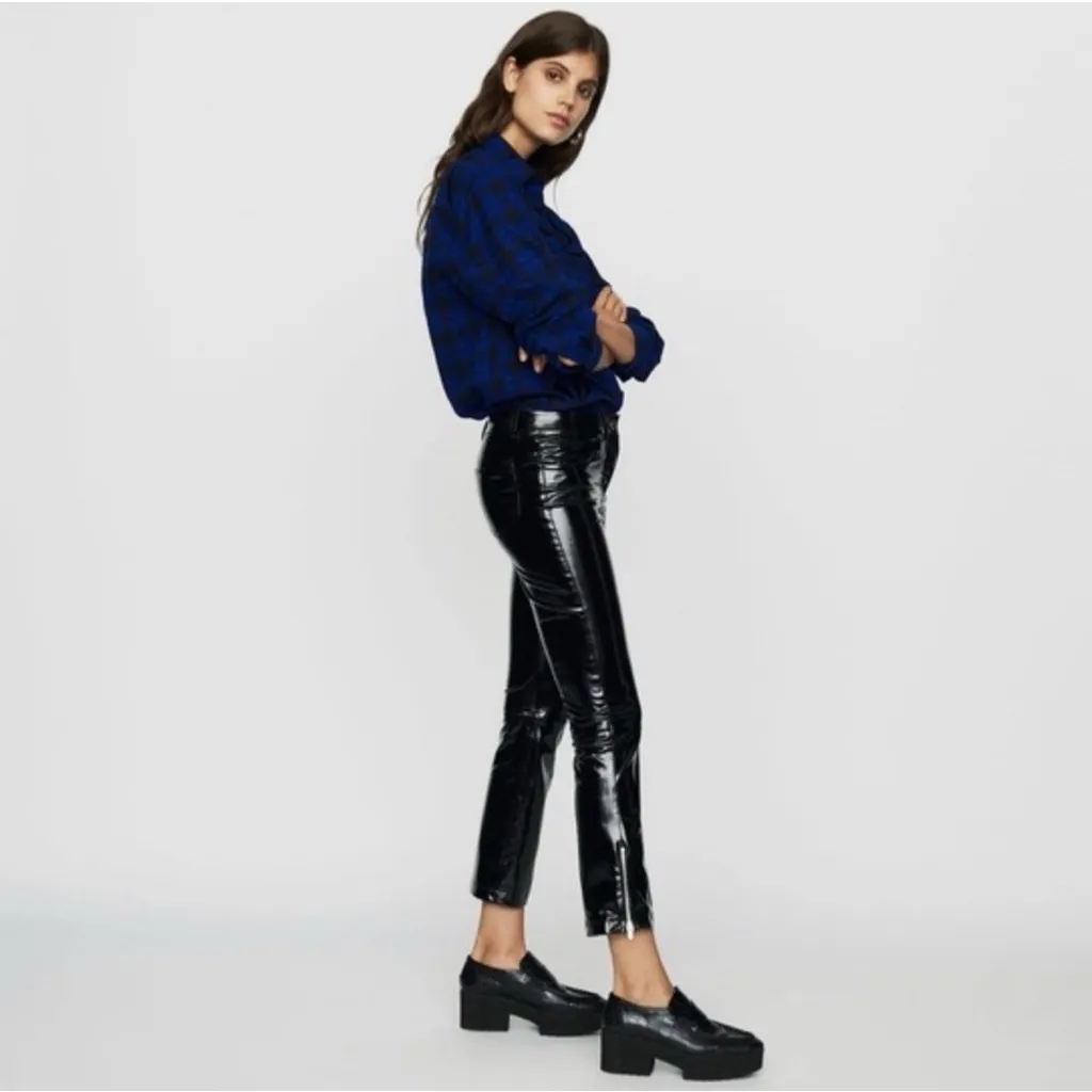 Maje Paveli Zippered Cuffs PVS Black Ankle Pants NWT Size 34/0/XS Mid Rise - Image 6