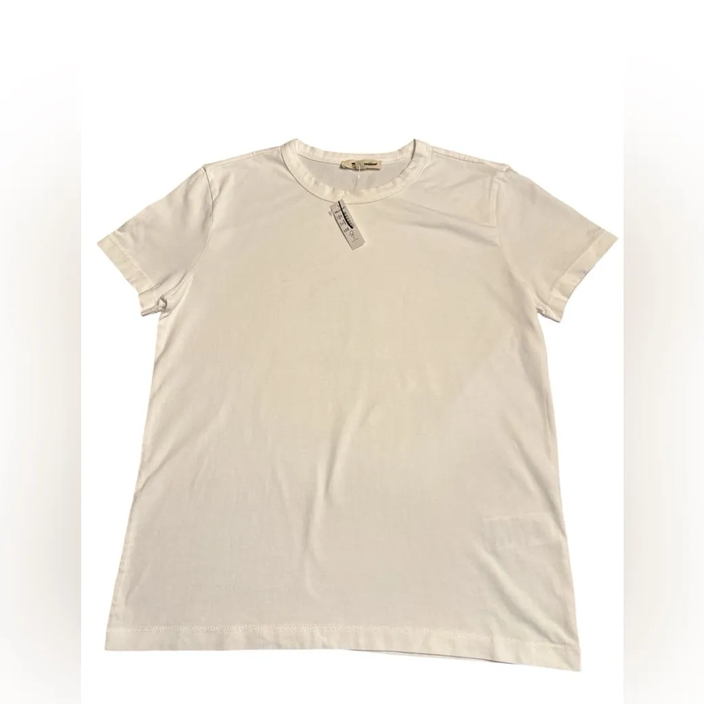Madewell women’s The Perfect Crewneck Tee in Allday Jersey white Size XXS NWT - Image 3