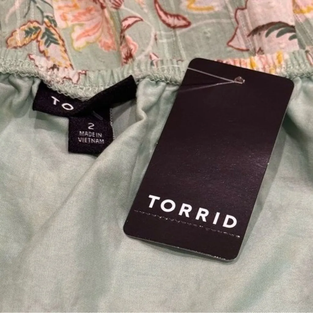 NEW Torrid Cotton Dot Blouson Sleeve Smocked Top Milk Maid Cottagecore Dainty 2X - Image 6