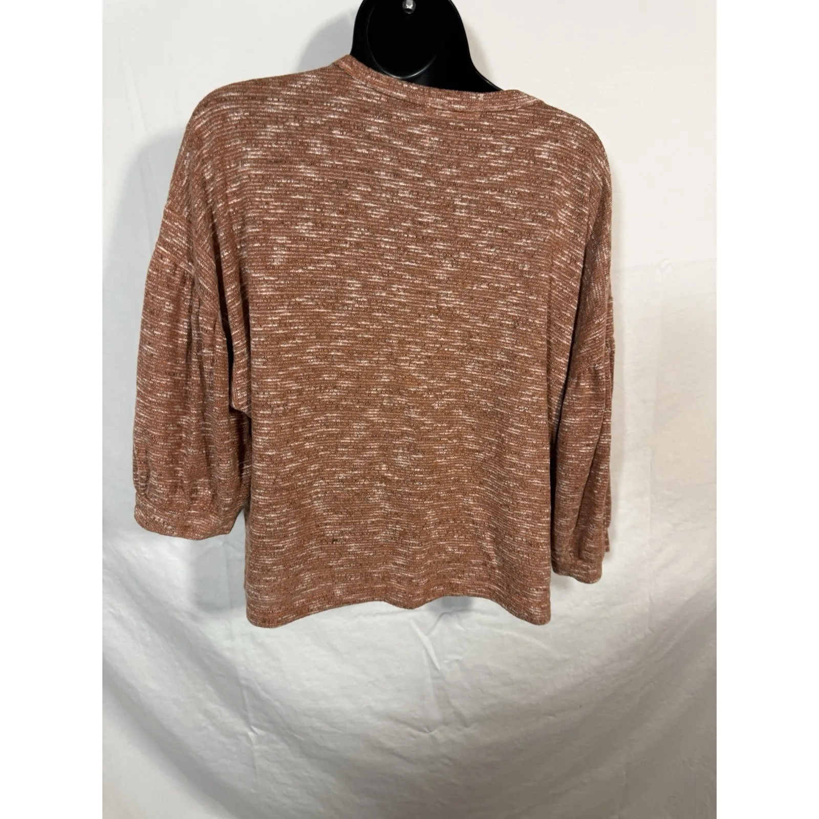 Ginger g Crewneck Pullover Sweater Balloon Sleeves Rust‎ Size Medium - Image 5