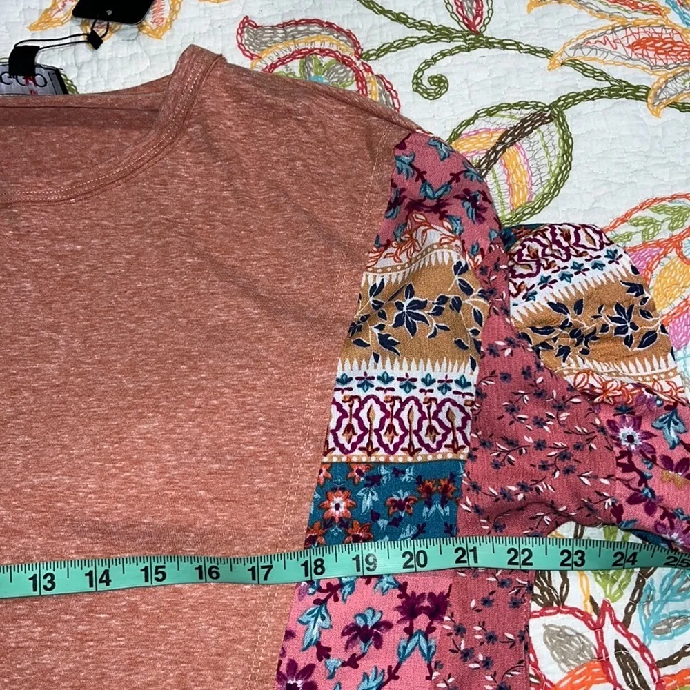 GIGIO small womens high low top ruffle sleeves short sleeve round neck Pink - Image 2