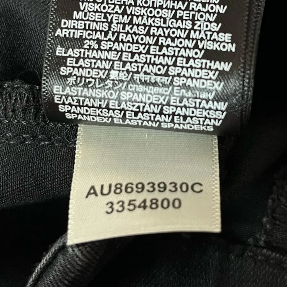 7 For All Mankind b(air) Girlfriend Jeans Black Sheen Size 28 - Image 6