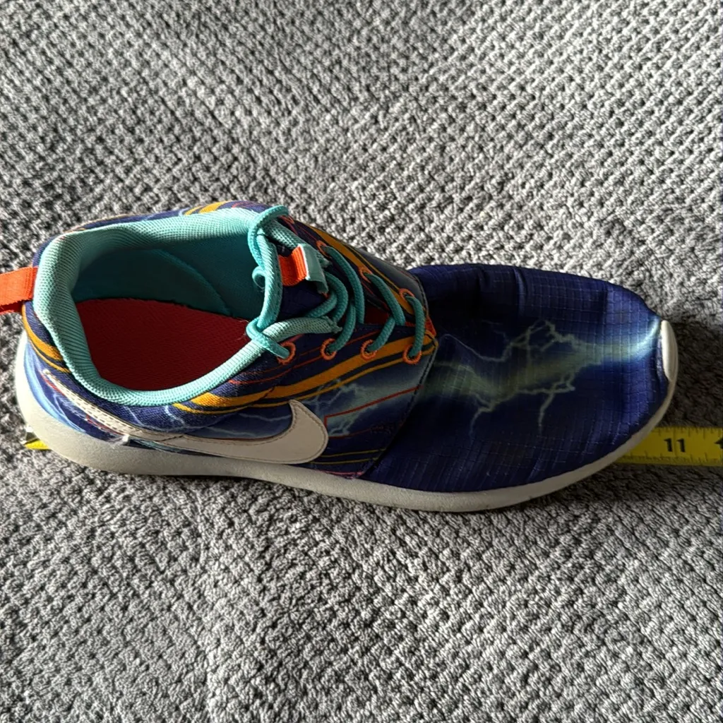 Nike Roshe One Print Lightning Sneakers Youth 6.5Y Women’s 8 Blue Multi‎ Color - Image 11
