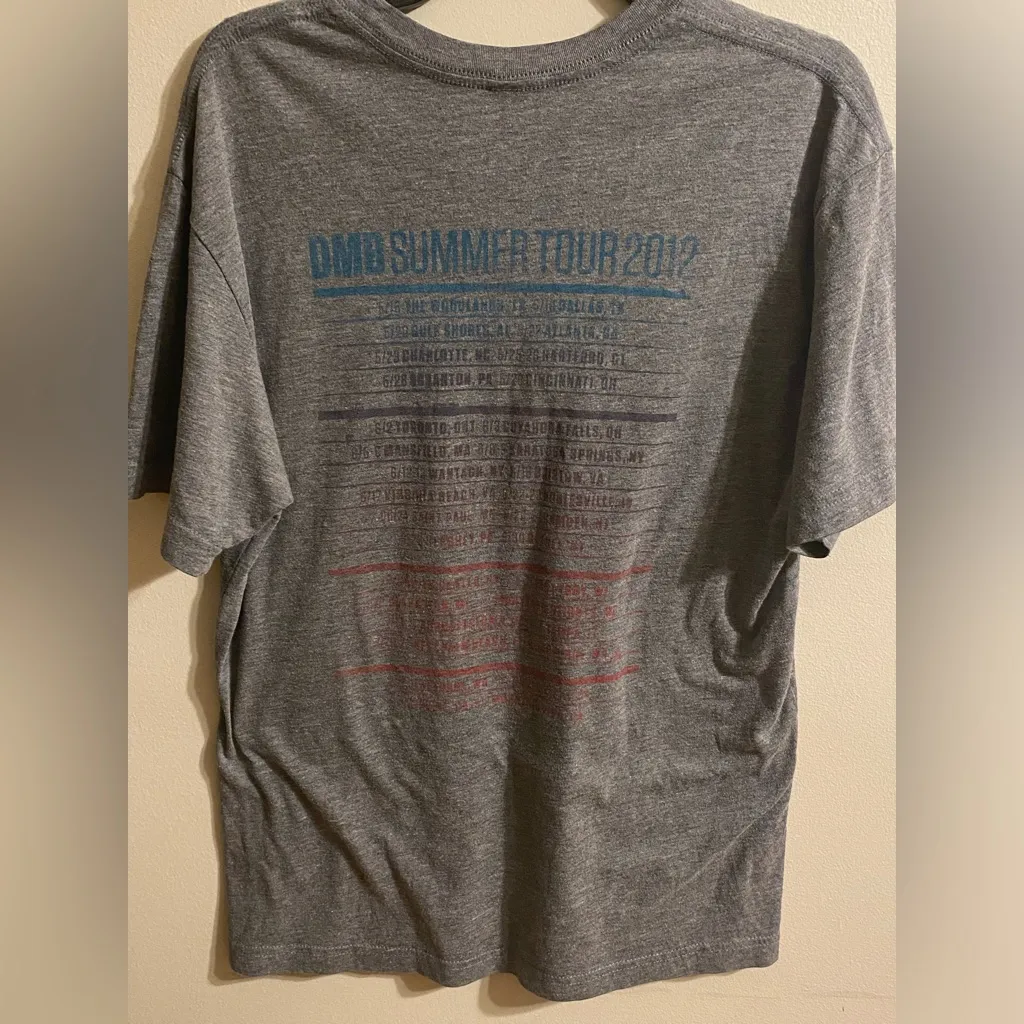 Womens Dave Matthews Band 2012 Summer Tour T-Shirt Gray‎ Size Medium DMB - Image 2