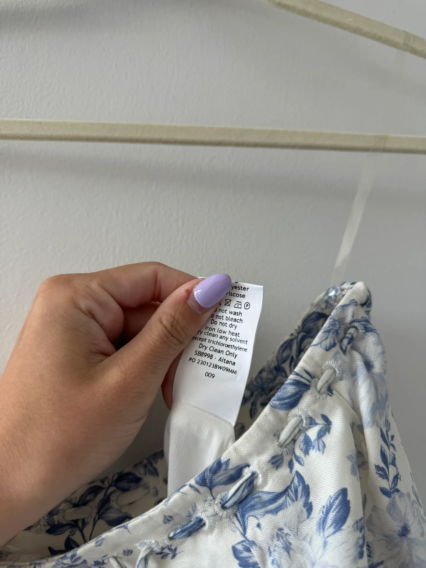 Blue White Floral Aitana Maxi Skirt XS - Image 9