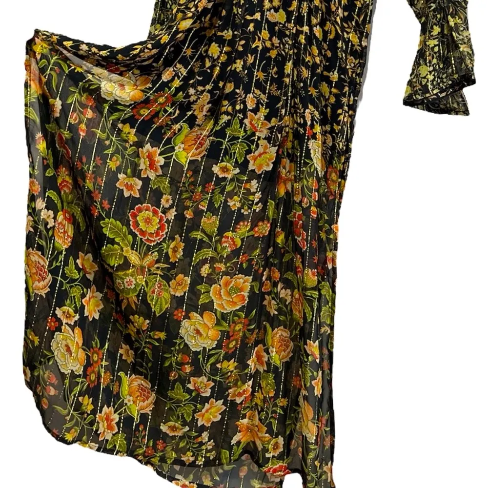 NWT Rococo Sand Hana Printed Kaftan Dress Black Size XS - Image 7