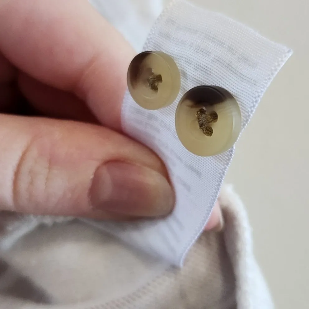 Jachs Girlfriend White and Gray Casual Button Down Shirt Oversized Size Small - Image 8